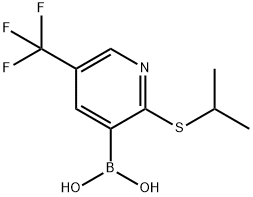 2-イソプロピルチオ-5-トリフルオロメチルピリジン-3-ボロン酸 化学構造式