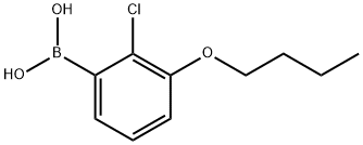 3-丁氧基-2-氯苯硼酸, 1256345-58-0, 结构式