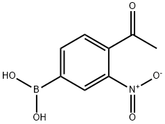 4-乙酰基-3-硝基苯硼酸, 1256345-63-7, 结构式