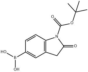 1-(tert-Butoxycarbonyl)-2-oxoindolin-5-ylboronic acid Structure