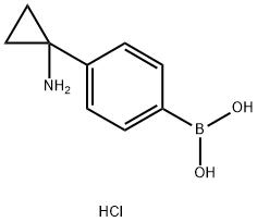 4-(1-Aminocyclopropyl)phenylboronic acid hydrochloride Structure