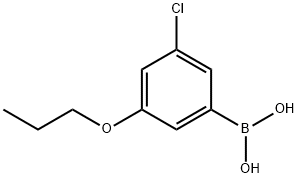 3-氯-5-丙氧基苯硼酸 结构式