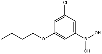 3-丁氧基-5-氯苯硼酸, 1256345-75-1, 结构式