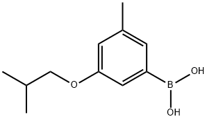 3-ISOBUTOXY-5-METHYLPHENYLBORONIC ACID, 1256345-77-3, 结构式