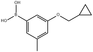 3-(シクロプロピルメトキシ)-5-メチルフェニルボロン酸 化学構造式