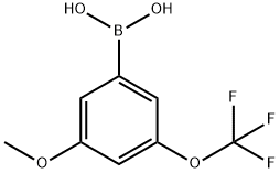 3-メトキシ-5-(トリフルオロメトキシ)フェニルボロン酸 化学構造式