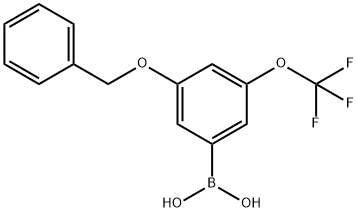 3-(Benzyloxy)-5-(trifluoromethoxy)phenylboronic acid Structure
