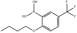 2-BUTOXY-5-(TRIFLUOROMETHYL)PHENYLBORONIC ACID, 1256345-98-8, 结构式