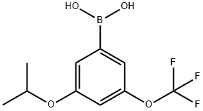 3-Isopropoxy-5-(trifluoromethoxy)phenylboronic acid Structure