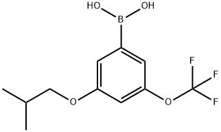 3-Isobutoxy-5-(trifluoromethoxy)phenylboronic acid Structure