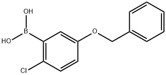 5-BENZYLOXY-2-CHLOROPHENYLBORONIC ACID, 1256346-10-7, 结构式