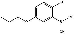 2-CHLORO-5-PROPOXYPHENYLBORONIC ACID, 1256346-14-1, 结构式
