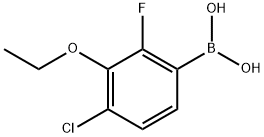4-クロロ-3-エトキシ-2-フルオロフェニルボロン酸 化学構造式