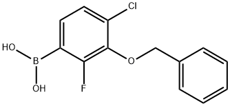 3-苄氧基-4-氯-2-氟苯硼酸, 1256346-27-6, 结构式