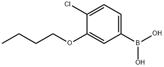 3-丁氧基-4-氯苯硼酸, 1256346-36-7, 结构式