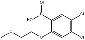 4,5-ジクロロ-2-(2-メトキシエトキシ)フェニルボロン酸 化学構造式