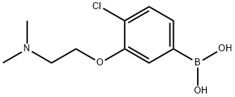 4-クロロ-3-(2-ジメチルアミノエトキシ)フェニルボロン酸 化学構造式