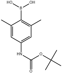 4-(叔丁氧基羰基氨基)-26-二甲基苯硼酸, 1256355-11-9, 结构式