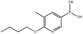 6-丁氧基-5-甲基吡啶-3-硼酸 结构式