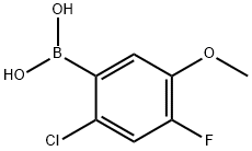 2-Chloro-4-fluoro-5-methoxyphenylboronic acid Struktur