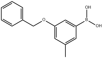 3-(BENZYLOXY)-5-METHYLPHENYLBORONIC ACID 结构式