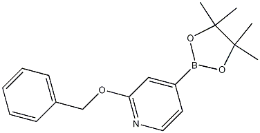2-苄氧基吡啶-4-硼酸频哪醇酯, 1256359-03-1, 结构式