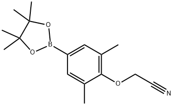 2-(2,6-Dimethyl-4-(4,4,5,5-tetramethyl-1,3,2-dioxaborolan-2-yl)phenoxy)acetonitrile Structure
