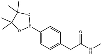 4-(N-甲基氨基羰基)甲基苯硼酸频那醇酯, 1256359-34-8, 结构式