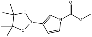 3-(4,4,5,5-テトラメチル-1,3,2-ジオキサボロラン-2-イル)-1H-ピロール-1-カルボン酸メチル 化学構造式