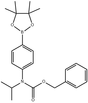 Benzyl isopropyl(4-(4,4,5,5-tetramethyl-1,3,2-dioxaborolan-2-yl)phenyl)carbamate Structure