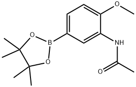 3-乙酰氨基-4-甲氧基苯硼酸频那醇酯,1256360-26-5,结构式
