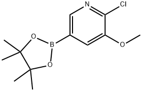 2-氯-3-甲氧基吡啶-5-硼酸频那醇酯, 1256360-28-7, 结构式