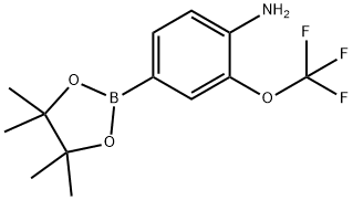 4-氨基-2-(三氟甲氧基)苯硼酸频那醇酯 结构式