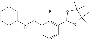 N-(2-Fluoro-3-(4,4,5,5-tetramethyl-1,3,2-dioxaborolan-2-yl)benzyl)cyclohexanamine Structure