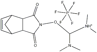 2-(内-5-降冰片烯-2,3-二甲酰亚胺)-1,1,3,3-四甲基脲六氟磷酸盐, 125700-72-3, 结构式