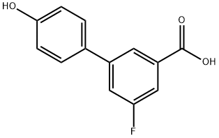 5-フルオロ-4'-ヒドロキシ-[1,1'-ビフェニル]-3-カルボン酸 化学構造式