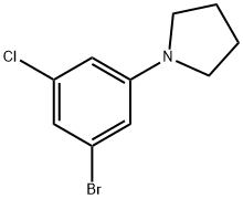 1-Bromo-3-chloro-5-pyrrolidinobenzene Struktur