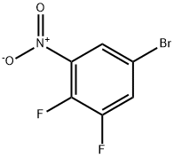 5-ブロモ-1,2-ジフルオロ-3-ニトロベンゼン 化学構造式