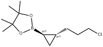 反式-2-[2-(3-氯丙基)环丙基]硼酸频哪醇酯 结构式