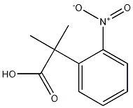 2-Methyl-2-(2-nitrophenyl)propanoicacid Struktur