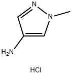 1-メチル-1H-ピラゾール-4-アミン HYDROCHLORIDE 化学構造式