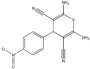 2,6-二氨基-4-(4-硝基苯基)-4H-噻喃-3,5-二甲腈, 127118-57-4, 结构式