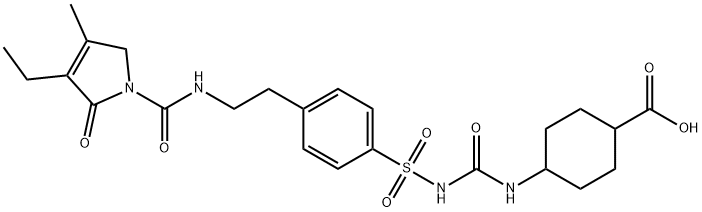 反式羧酸格列美脲, 127554-90-9, 结构式
