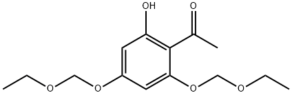 1-[2-ヒドロキシ-4,6-ビス(エトキシメトキシ)フェニル]エタノン 化学構造式