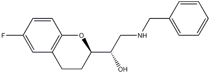 (1S,2R)-2-(2-Benzylamino-1-hydroxyethyl)-6-fluorochromane, 129050-27-7, 结构式