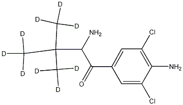 1-(4-Amino-3,5-dichloro-phenyl)-2-tert-butyl-D9-amino-ethanone Struktur