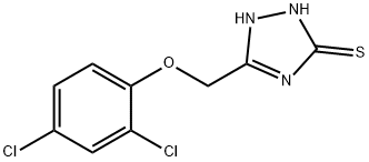 5-((2,4-二氯苯氧基)甲基)-1,2-二氢-3H-1,2,4-三唑-3-硫酮 结构式
