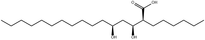(2S,3S,5S)-2-Hexyl-3,5-dihydroxyhexadecanoic Acid 
,130793-30-5,结构式
