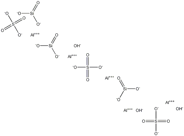 氢氧化铝硅酸硫酸盐, 131148-05-5, 结构式