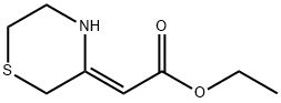 (2Z)-3-Thiomorpholinylideneacetic acid ethyl ester 化学構造式